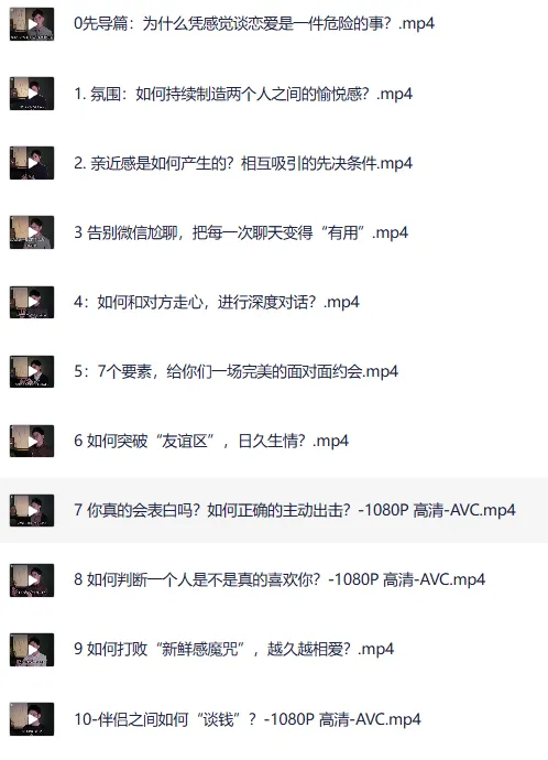 一门给年轻人的恋爱成长课（完结）