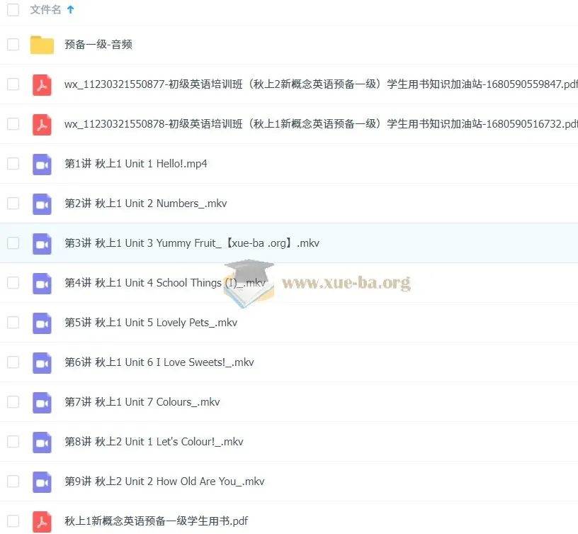幼升一小学英语：新概念英语预备一级课程（闫舒月）