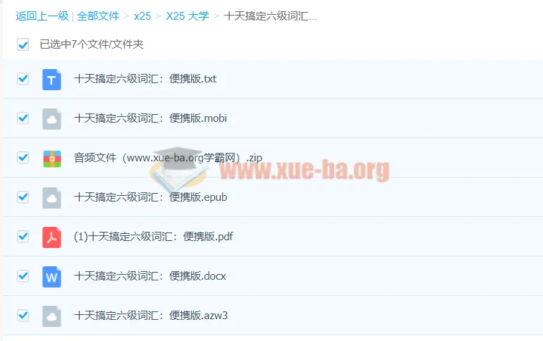 《十天搞定六级词汇：便携版》