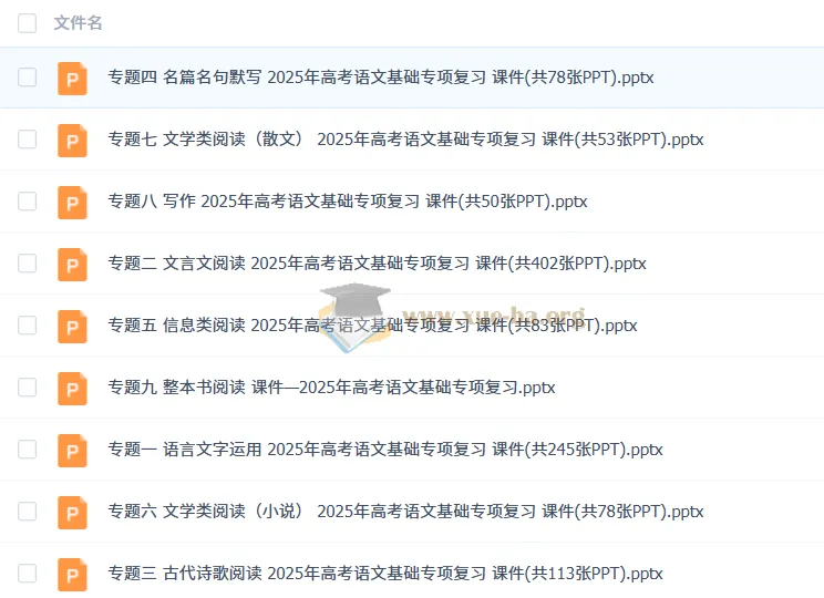 2025年高考语文二轮专项复习课件PPT