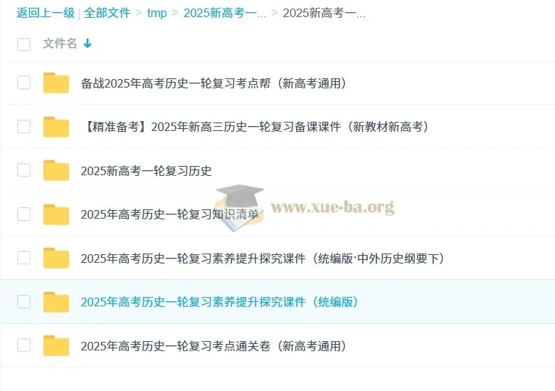 2025新高考历史一轮复习资料