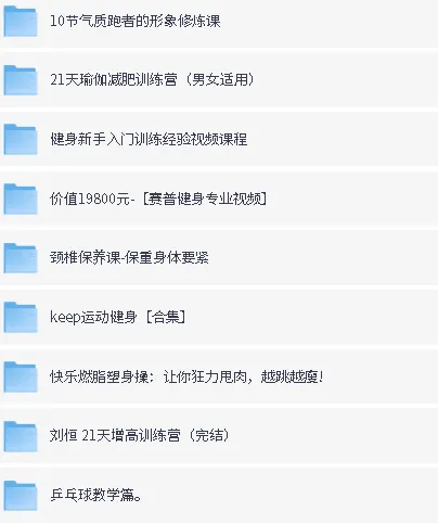 付费健身VIP课程大合集