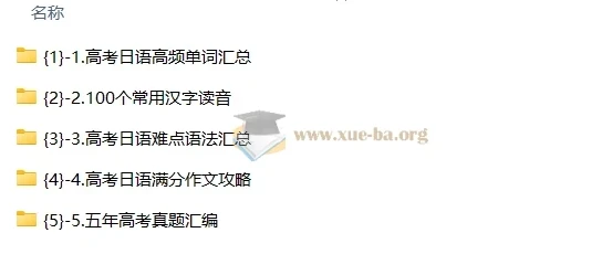 高二日语备考精华课