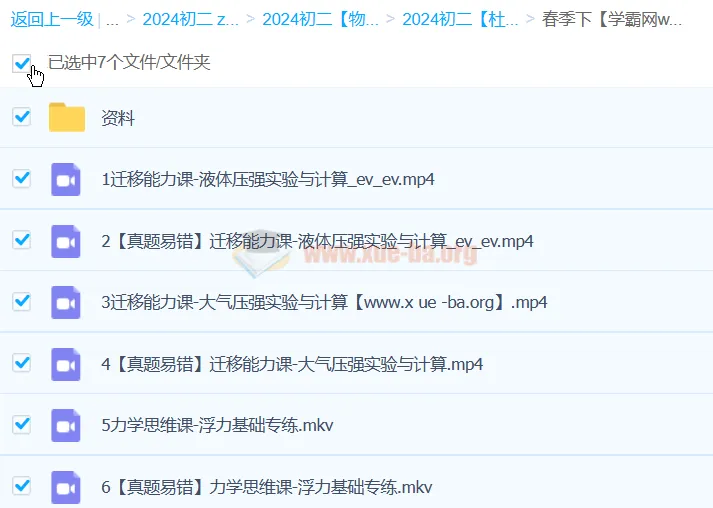杜春雨初二物理2024春季班课程