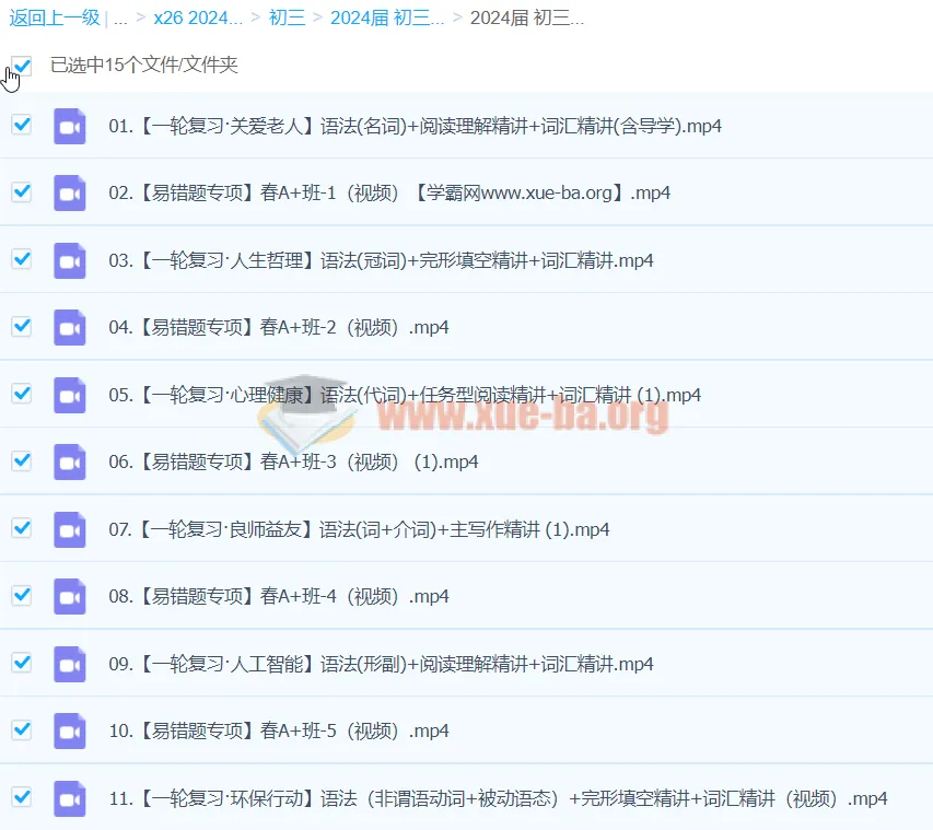 初三中考英语林淼S寒假班