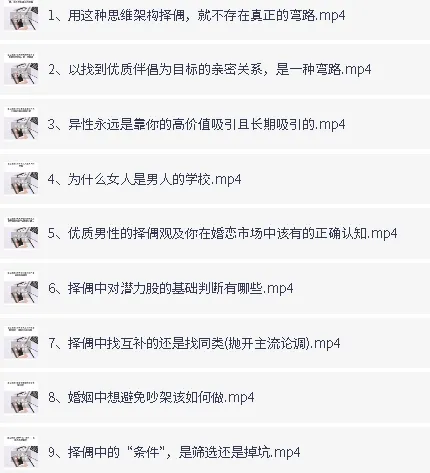 两性关系中的通关秘籍课程