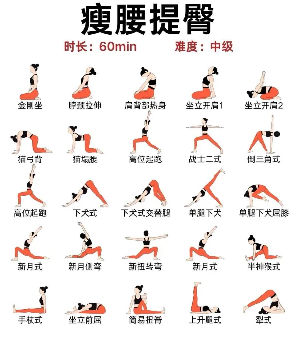 瑜伽主题排课姿势动作图