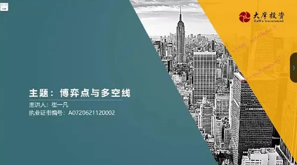 崔一凡拈天绝技：博弈点与多空线+断层交易体系