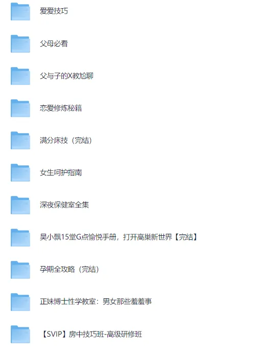 两性知识科普专题资料合集