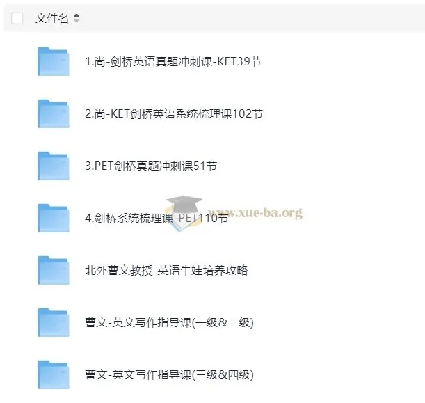 剑桥英语KET PET课程合集