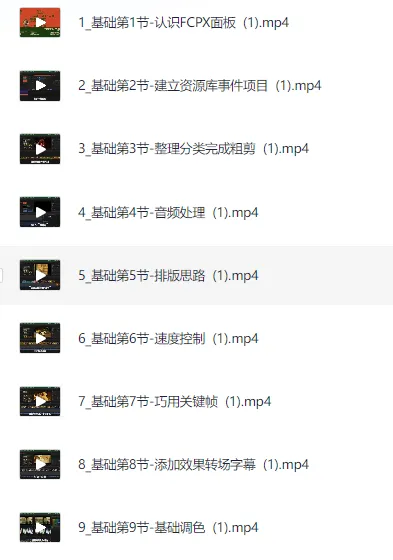从零快速上手：Final Cut Pro X剪辑课程