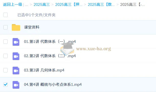 付力2025高三高考数学点睛班