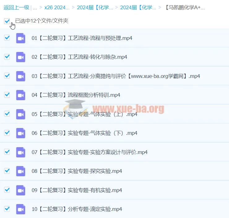 马凯鹏2024高三高考化学A+寒假班