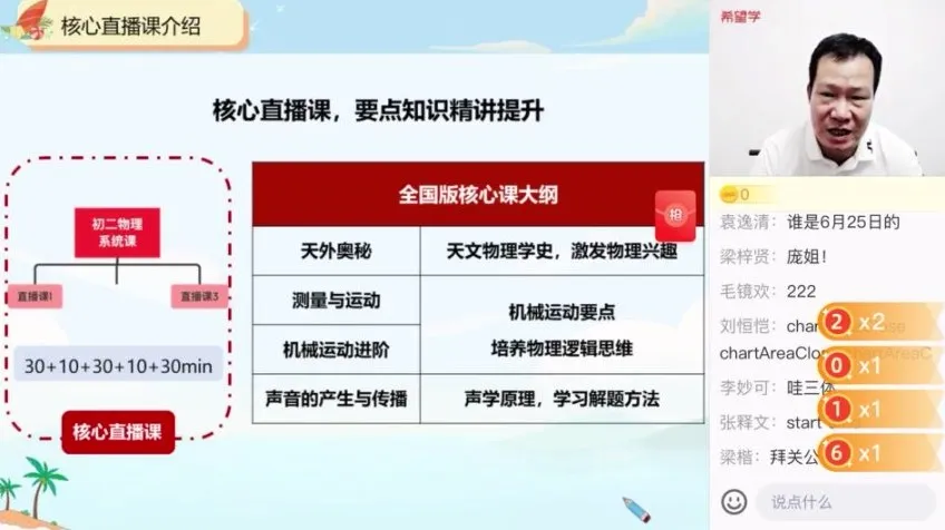 杜春雨初二物理S班2022暑假全国版课程