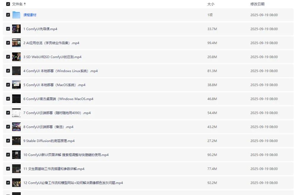 小王子ComfyUI系统课：全面掌握AI绘画与视频生成技巧