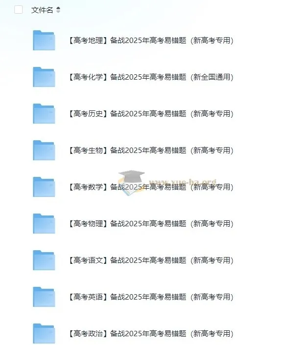 备战2025新高考易错题资料合集