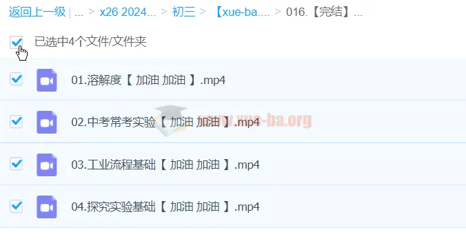 2024中考化学复习冲刺课程