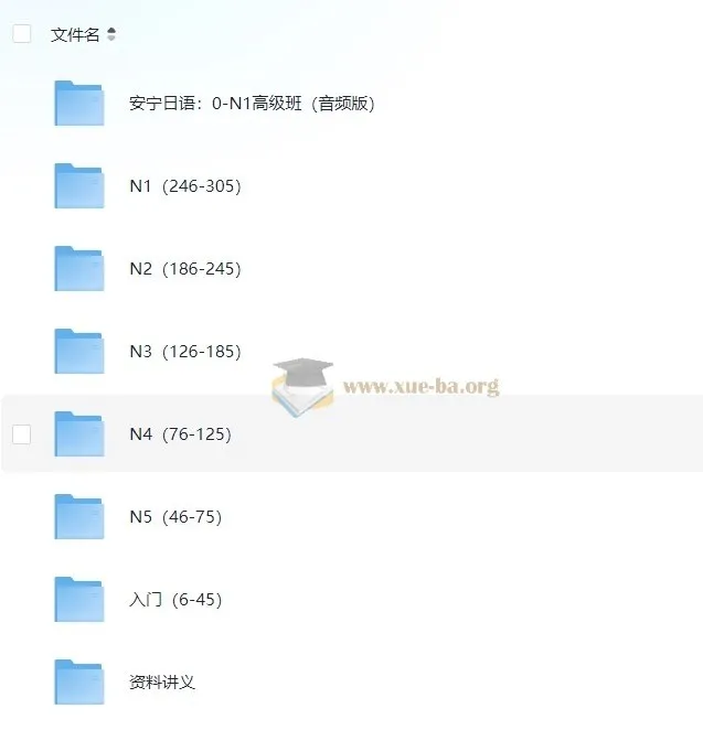 安宁日语0-N1高级班课程（视频版+音频版）