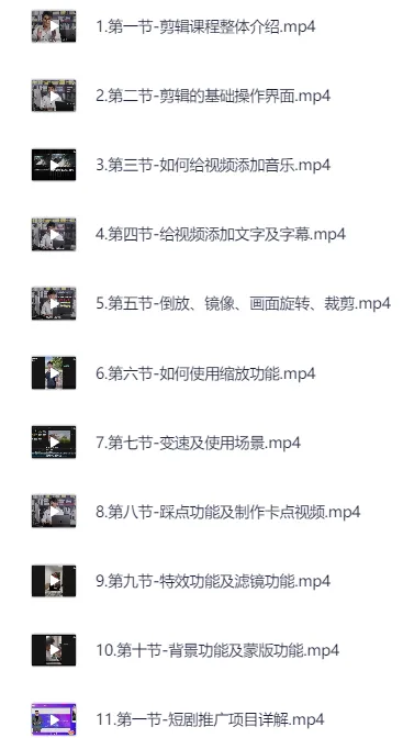 短剧0基础剪辑师训练营