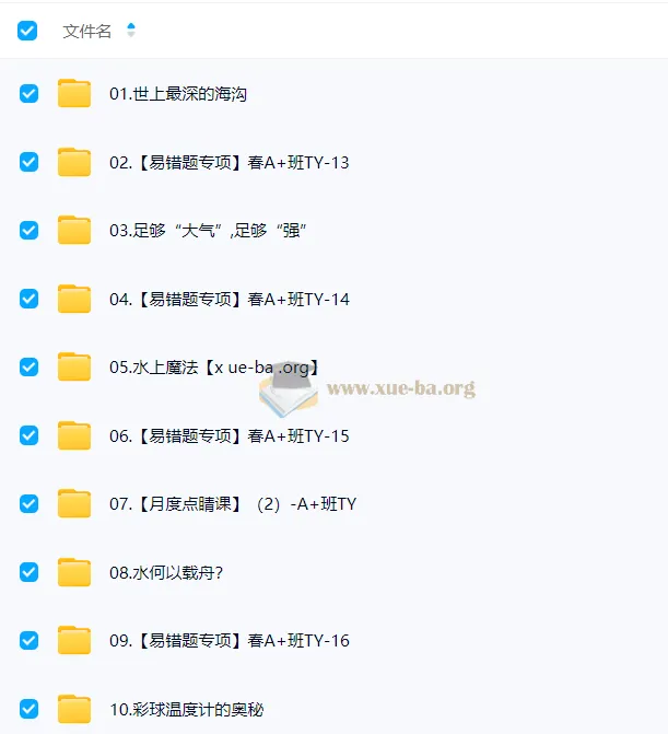 2025初二春下自然科学自主学习TY·A+课程