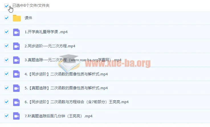 猿辅导王亮亮初三数学秋季课程