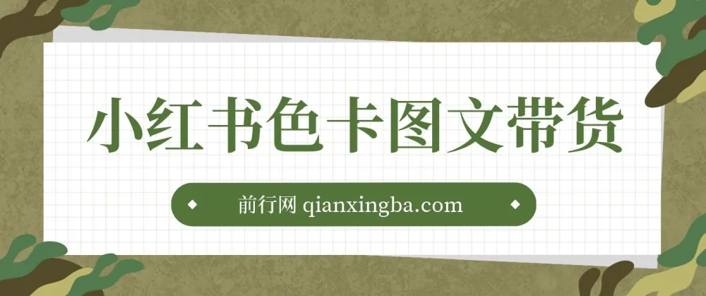 小红书色卡图文带货：流量引爆，单人月入20W+