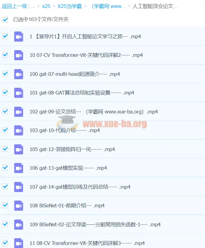 人工智能顶会论文精讲（像素级复现）163节课程