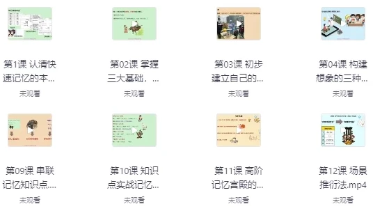 记忆宫殿入门到高阶技巧课程 - 带课件