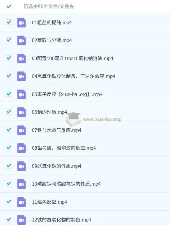 高中化学实验视频大全
