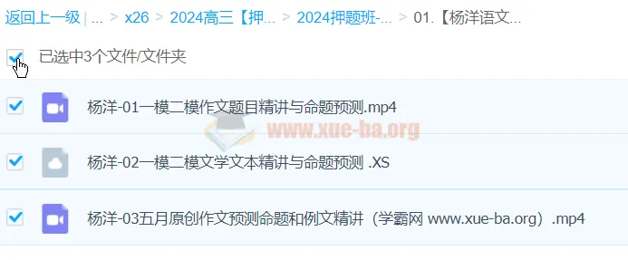 杨洋语文高三高考语文押题冲刺护航班