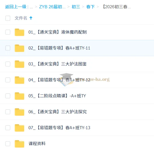 2026初三春下 实验科学自主学习·TY·A+ 陈耀泉课程