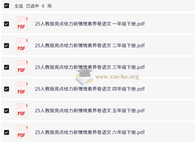 2025人教版小学语文亮点给力新情境素养卷