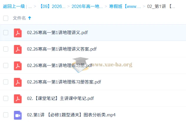 王缓韬高中高一地理二轮寒假班