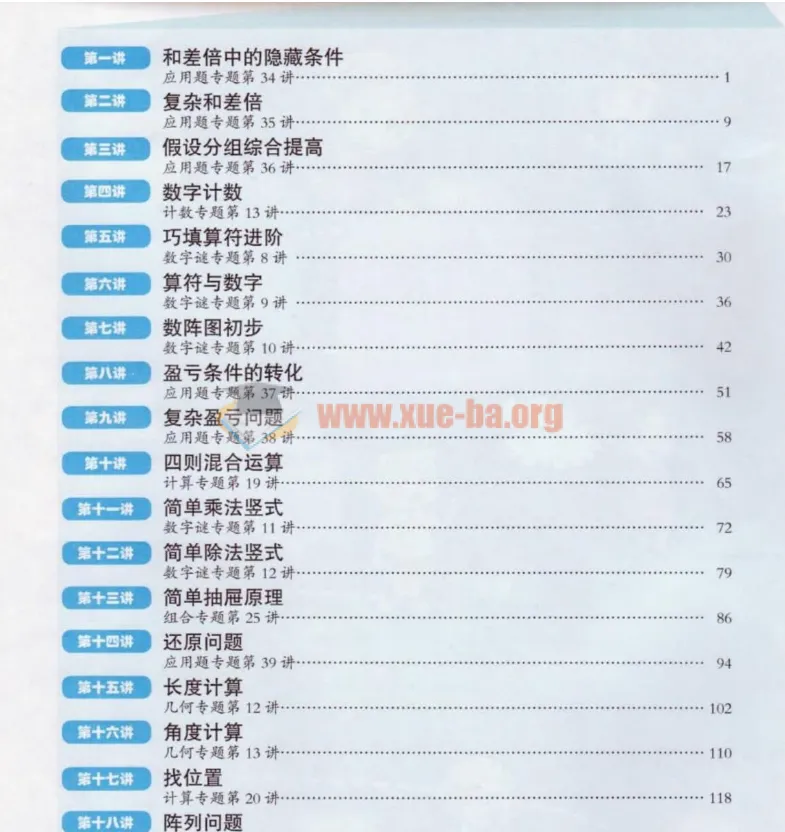 小学数学小蓝本：高思课本全年级资料