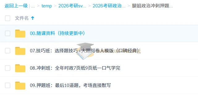 2026考研政治腿姐政治冲刺押题班