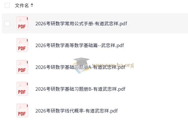 武忠祥2026考研数学高等数学基础篇