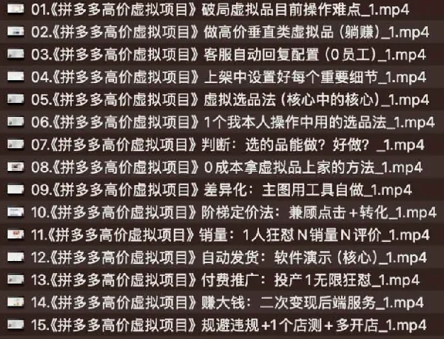 PDD打爆班原创高阶技术第43期课程