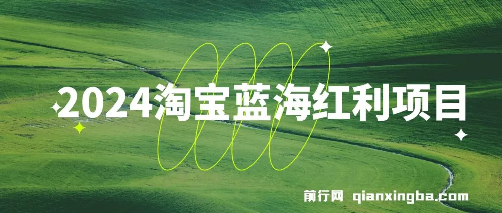 2024淘宝蓝海红利项目：无脑搬运，小白轻松月入五位数