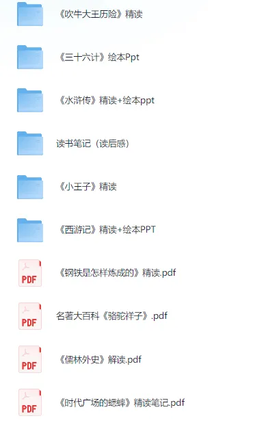 100部名著精读笔记：涵盖中外经典，助力孩子阅读成长