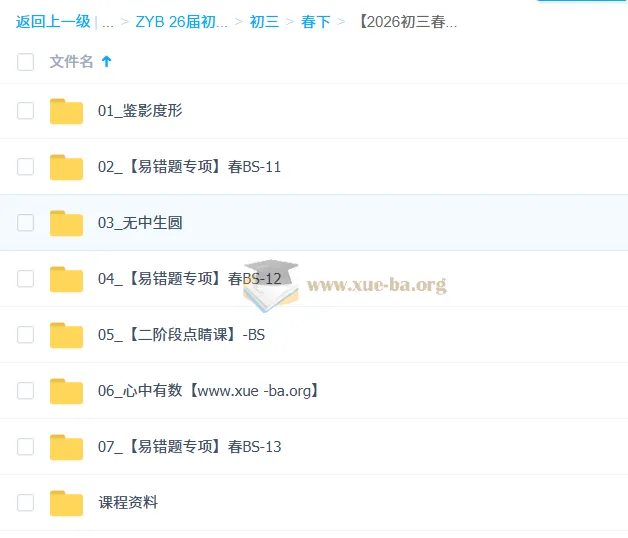 2026初三中考数学春下（数理思维自主学习·BS）-张明哲