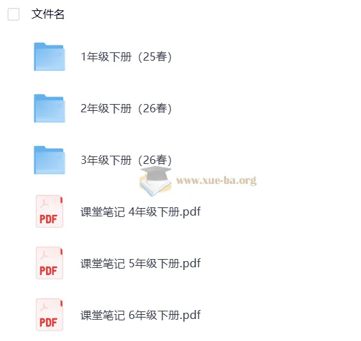 2026版人教小学语文1 - 6年级下册课堂笔记：寒假预习必备