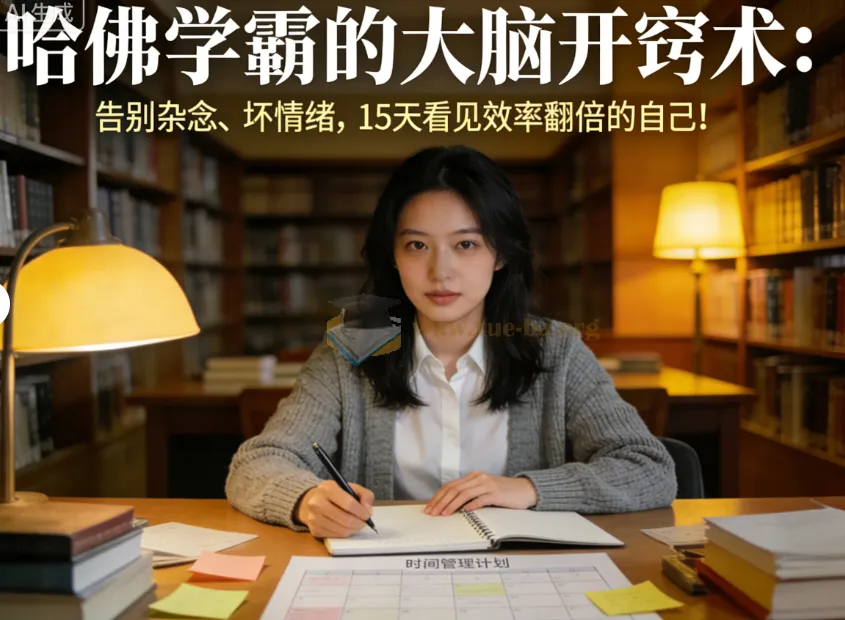哈佛学霸的大脑开窍术：15天告别杂念与坏情绪，实现效率翻倍！