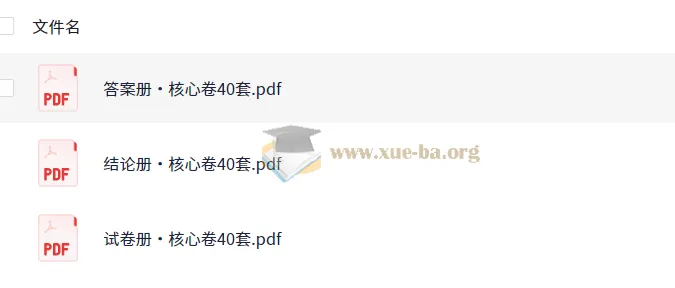 高中数学必刷核心卷40套