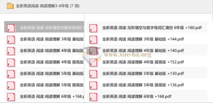 全新英语阅读：3 - 6年级阅读理解资料