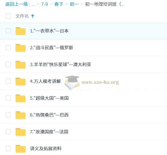 李孚宁初一地理培训班（2024 - 2025春下·全国版·A+）