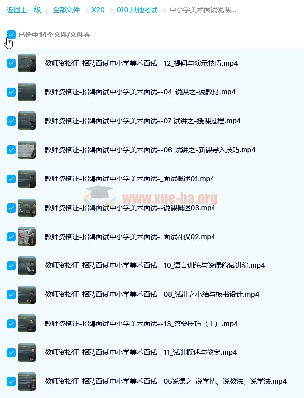 中小学美术面试说课试讲通关班14讲及辅助资料第一套