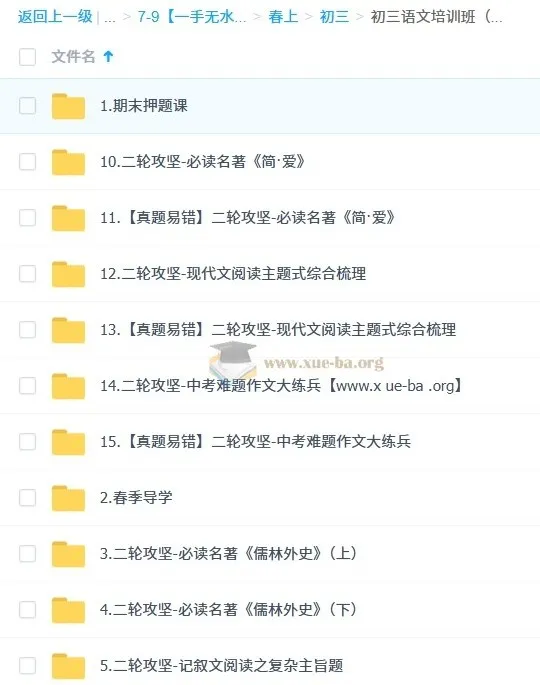 段微微初三语文中考培训班(春上·全国版·A+)