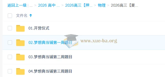 2026高三高考物理夏梦迪“梦想典当铺”高考冲刺课程