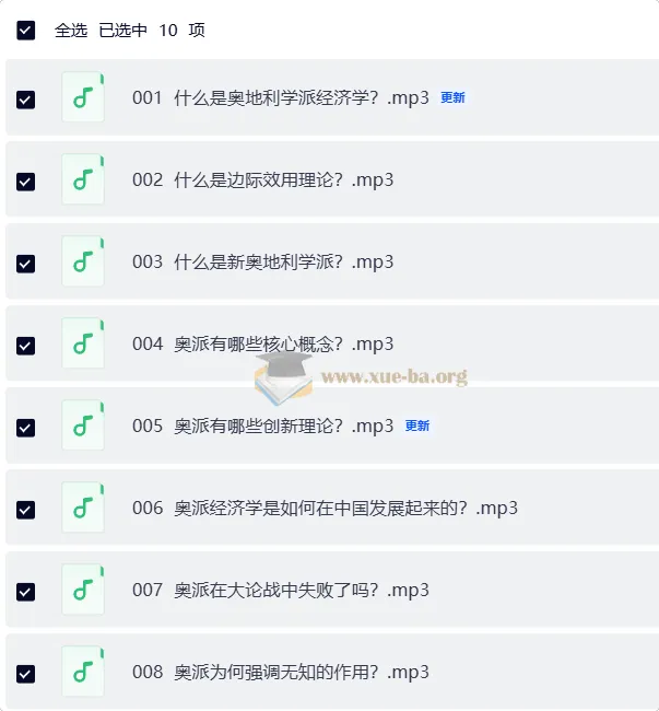 冯兴元：奥派经济学入门课程10集全