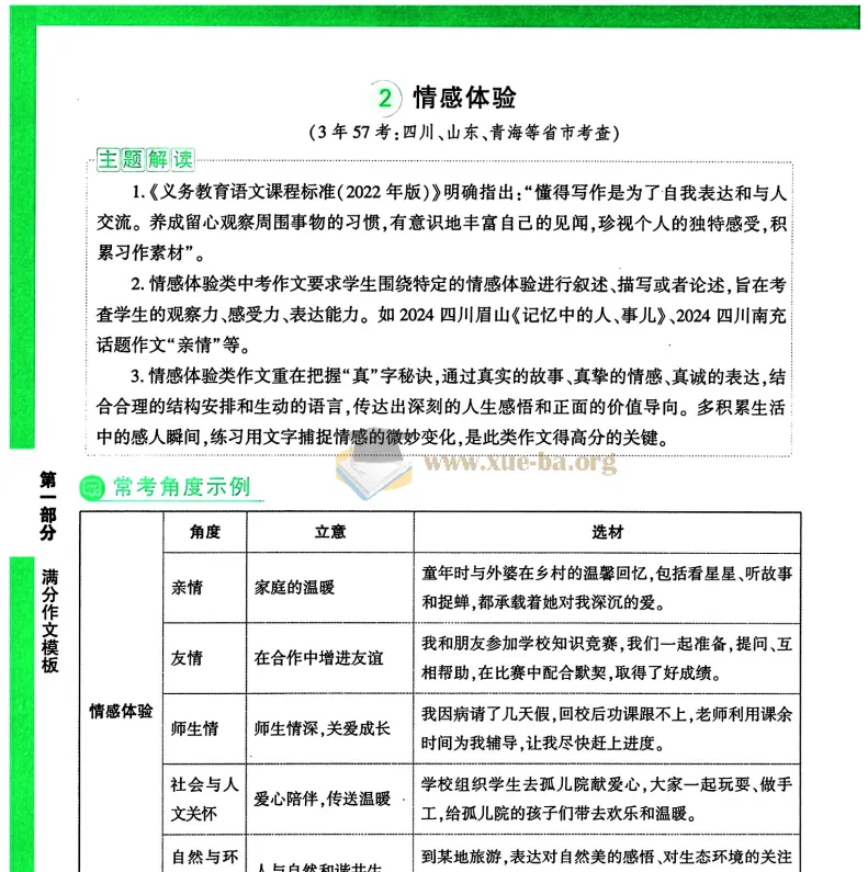 万唯中考名校模考语文高分作文